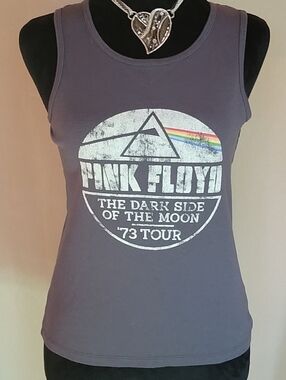 Pink Floyd Grayish Purple Tank Top with Rainbow Prism Graphic